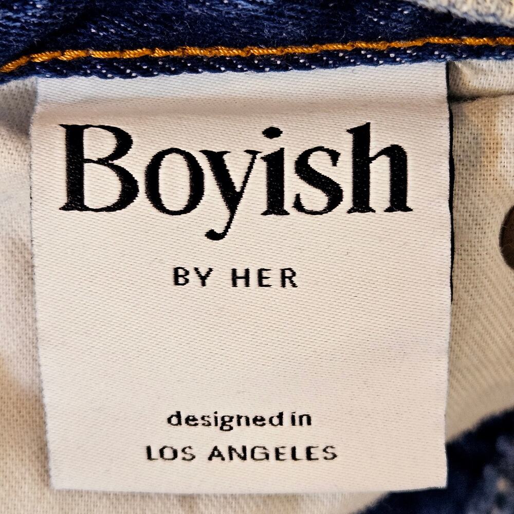 Boyish Denim Jeans Billy High Rise Waist Destroyed Distressed | Women's 25 - Picture 11 of 16
